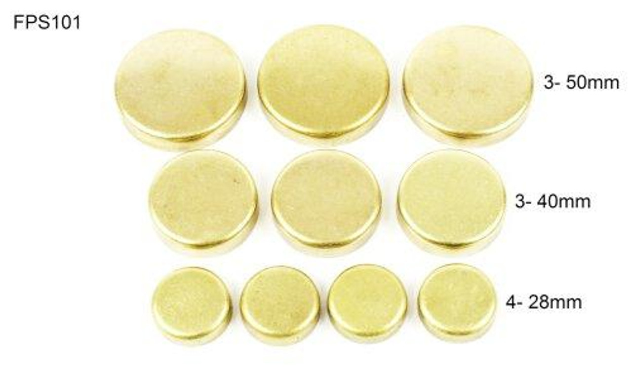 Brass Freeze Plug Set - 1987 Mitsubishi Starion 2.6L Engine Parts # FPS101ZE40