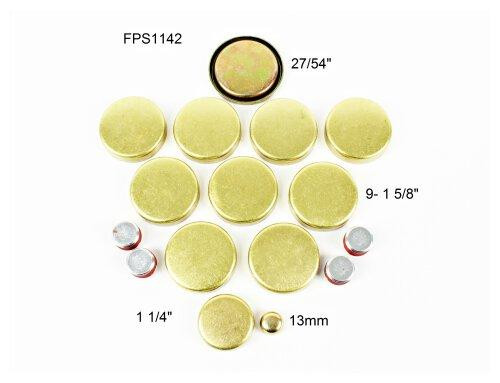 Brass Freeze Plug Set - 1990 Dodge D350 5.9L Engine Parts # FPS1142ZE124
