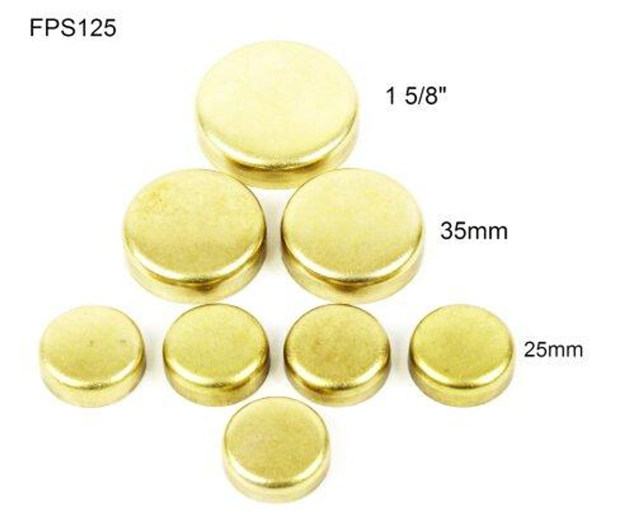 Brass Freeze Plug Set - 1990 Mitsubishi Mighty Max 3.0L Engine Parts # FPS125ZE185