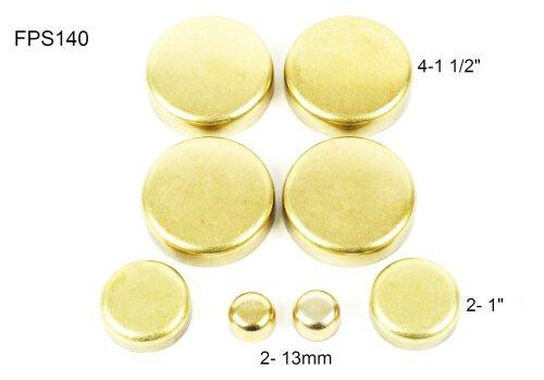 Brass Freeze Plug Set - 2007 Chrysler Sebring 2.7L Engine Parts # FPS140ZE24