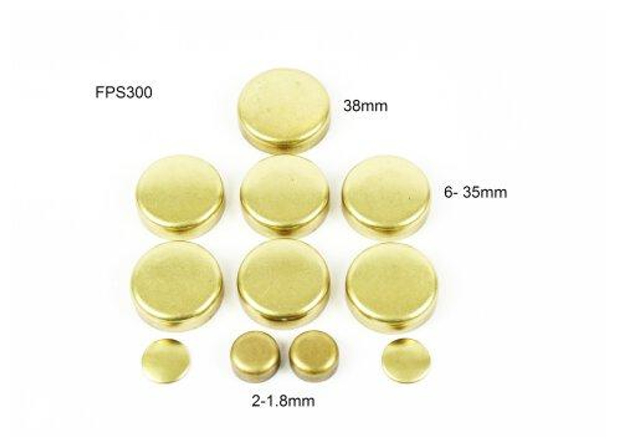 Brass Freeze Plug Set - 1986 Isuzu Trooper 2.3L Engine Parts # FPS300ZE23