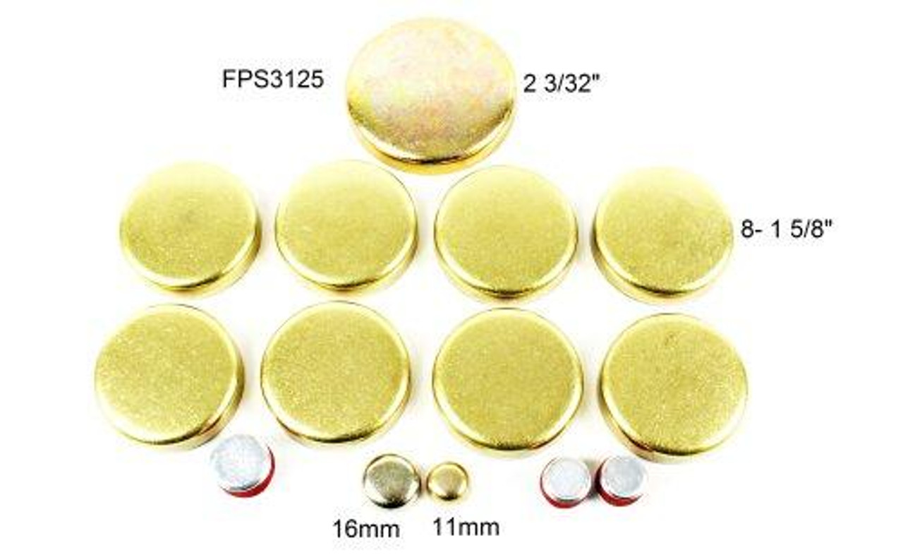 Brass Freeze Plug Set - 1991 Chevrolet C2500 4.3L Engine Parts # FPS3125ZE45