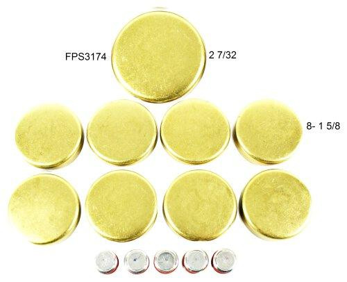Brass Freeze Plug Set - 1995 GMC C3500HD 7.4L Engine Parts # FPS3174ZE124