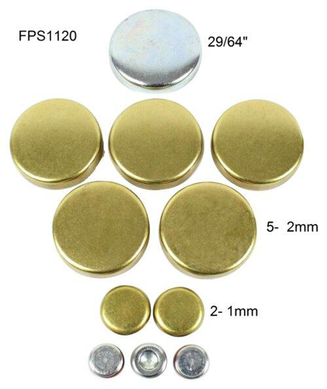 Brass Freeze Plug Set - 1988 GMC K3500 7.4L Engine Parts # FPS3194ZE58