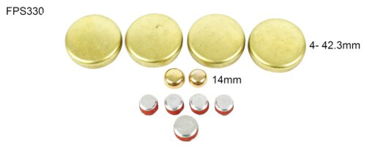 Brass Freeze Plug Set - 1999 Chevrolet Cavalier 2.2L Engine Parts # FPS330ZE2