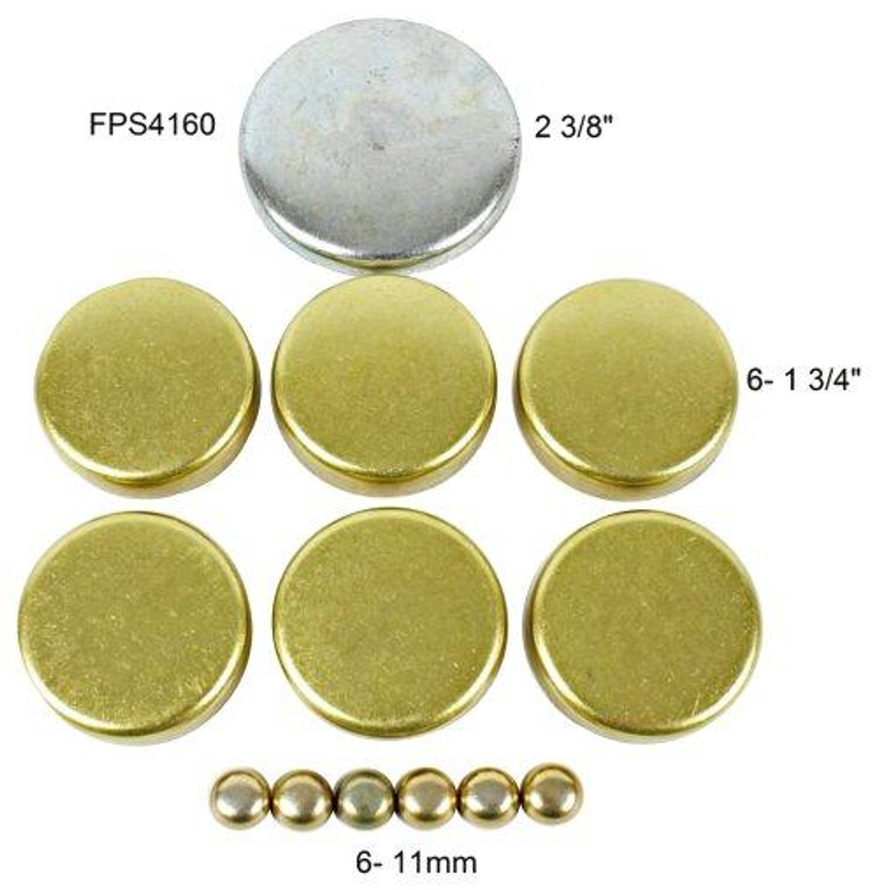 Brass Freeze Plug Set - 2002 Ford E-150 Econoline Club Wagon 5.4L Engine Parts # FPS4160ZE9