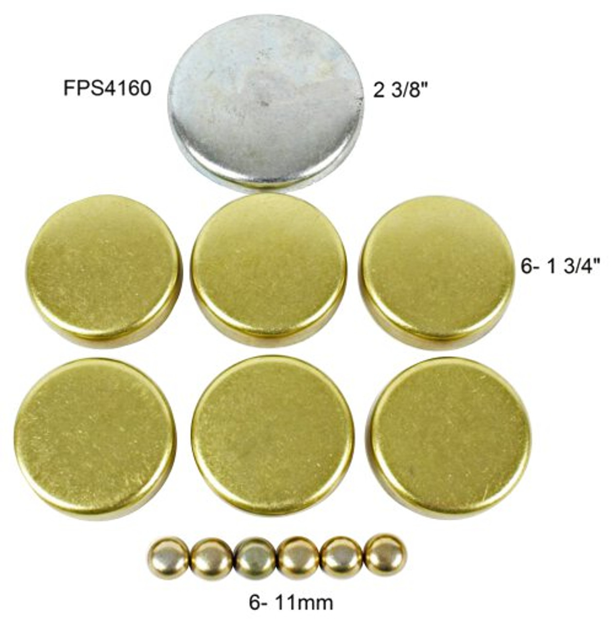 Brass Freeze Plug Set - 2015 Ford E-350 Super Duty 5.4L Engine Parts # FPS4160ZE73