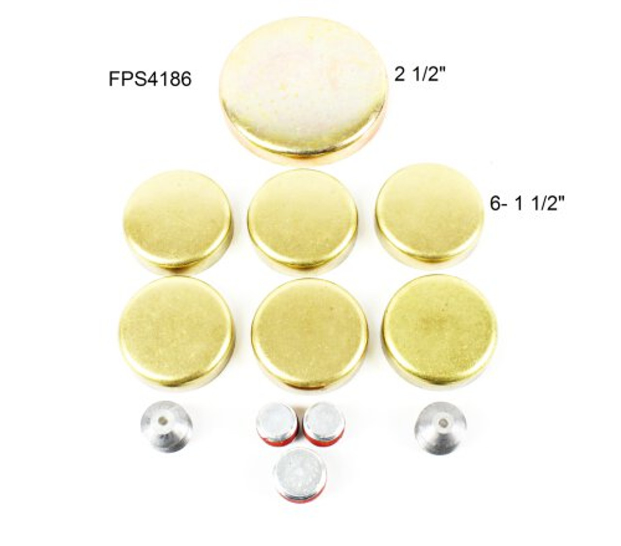 Brass Freeze Plug Set - 1986 Ford E-350 Econoline Club Wagon 7.5L Engine Parts # FPS4186ZE9