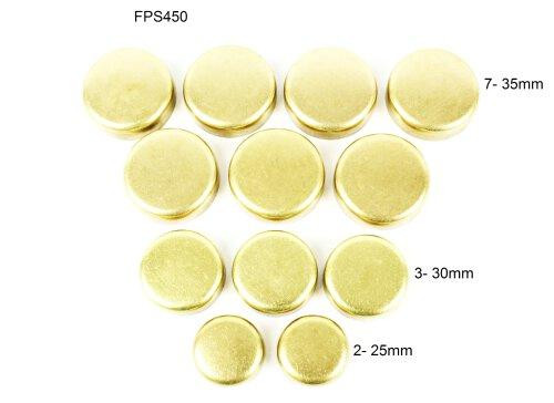 Brass Freeze Plug Set - 1993 Mazda MPV 2.6L Engine Parts # FPS450ZE10