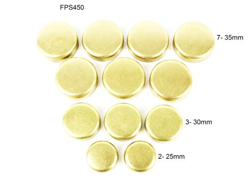 Brass Freeze Plug Set - 1993 Mazda MPV 2.6L Engine Parts # FPS450ZE10