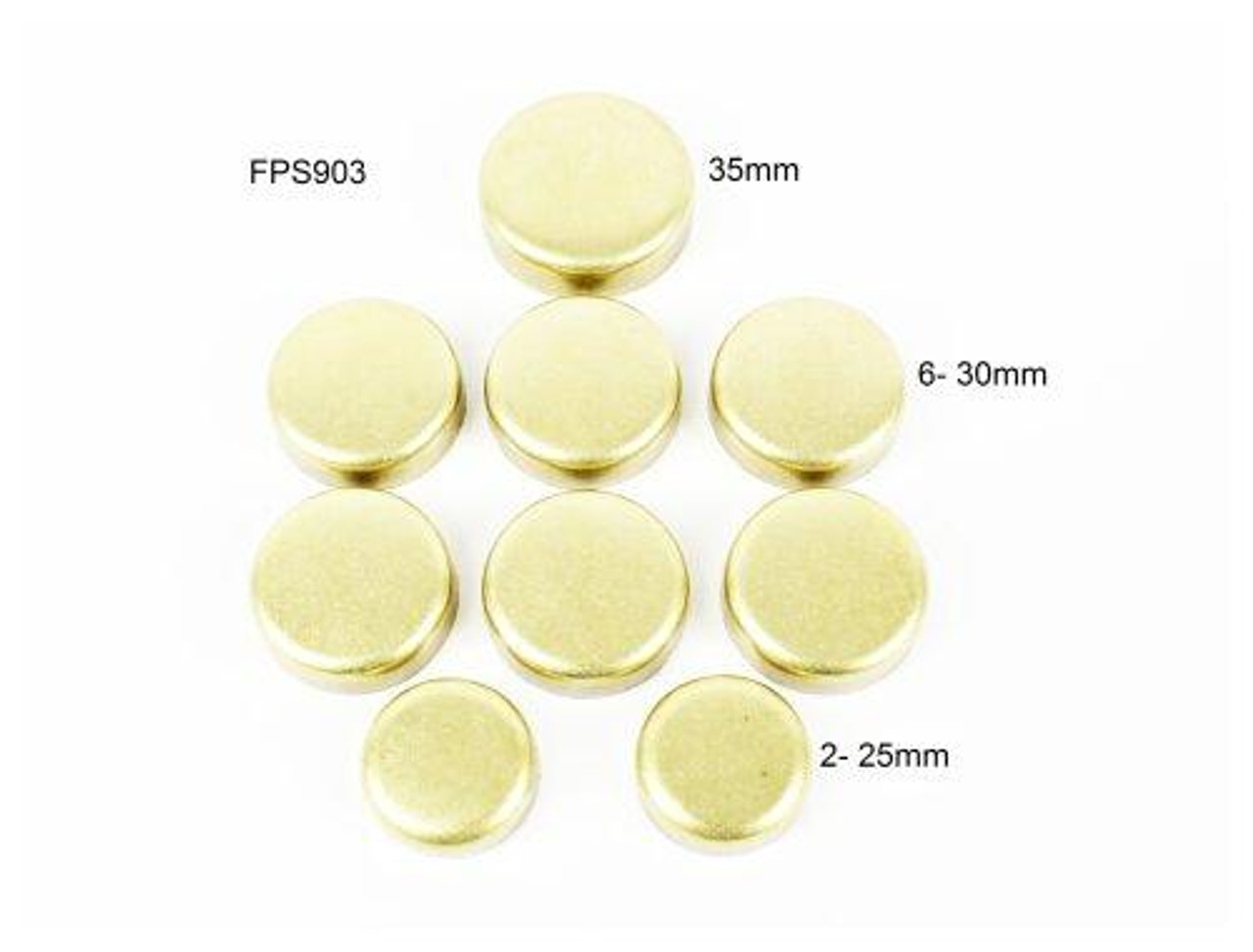 Brass Freeze Plug Set - 1988 Toyota Tercel 1.5L Engine Parts # FPS903ZE9