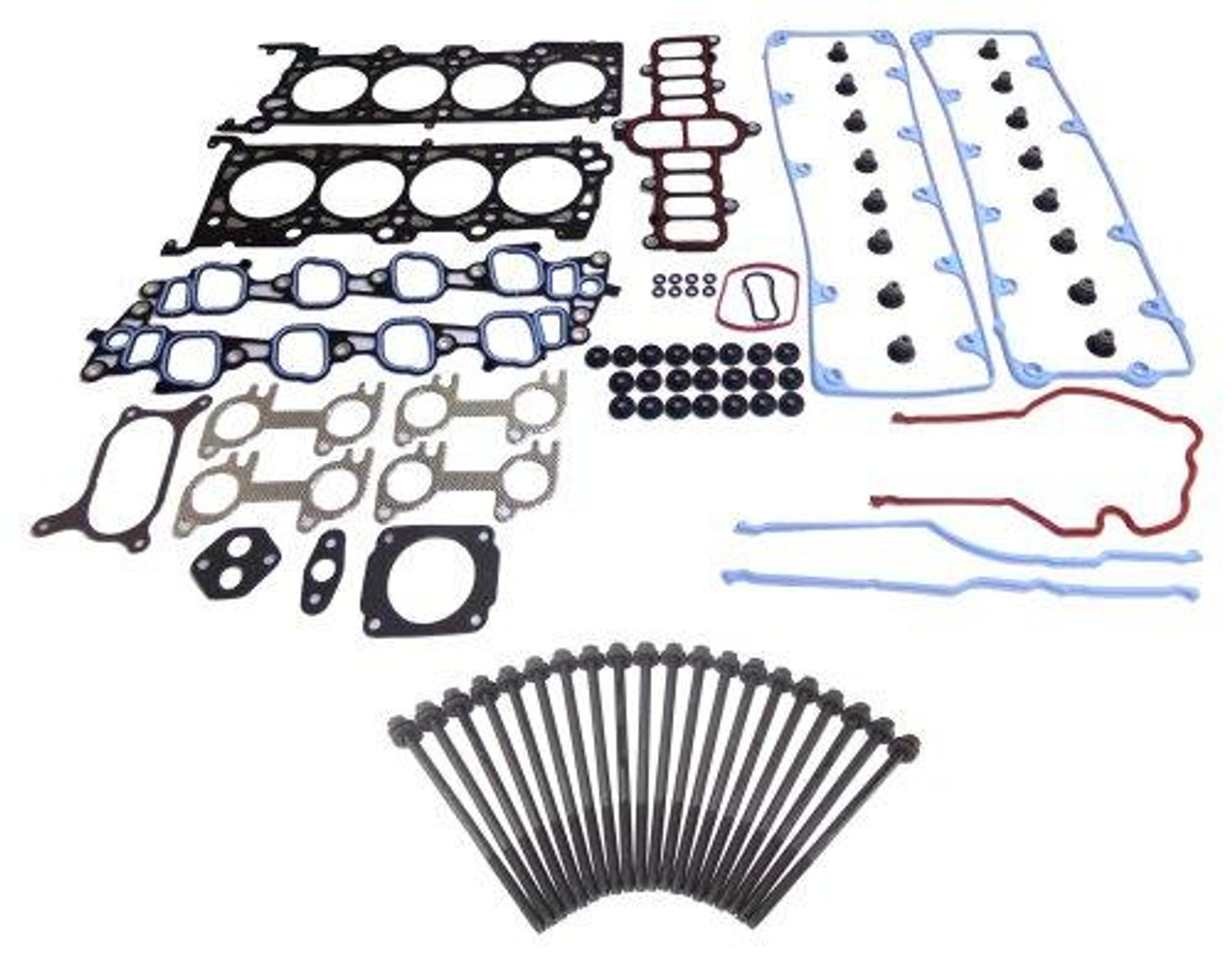 Head Gasket Set with Head Bolt Kit - 2002 Ford E-150 Econoline Club Wagon 4.6L Engine Parts # HGB4177ZE2