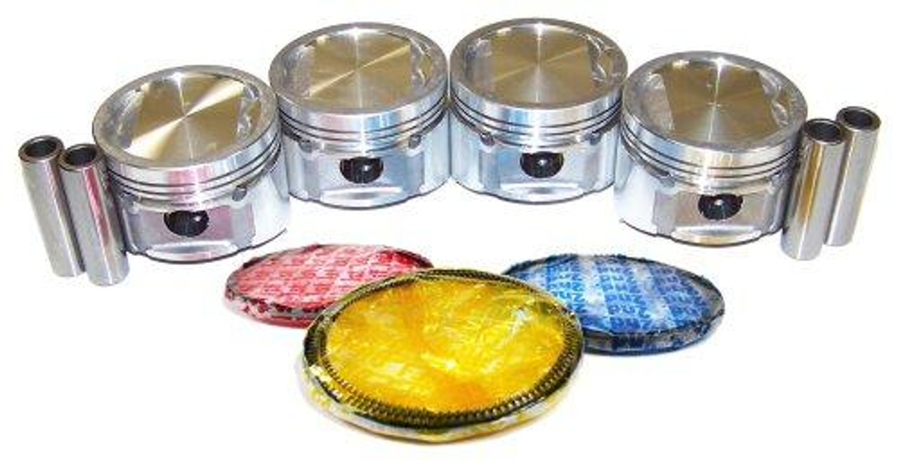 Piston Set with Rings - 1990 Hyundai Excel 1.5L Engine Parts # PRK102ZE5