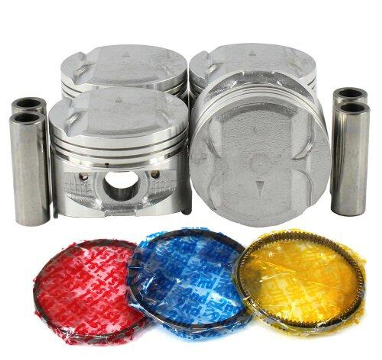 Piston Set with Rings - 1989 Eagle Summit 1.6L Engine Parts # PRK107AZE1