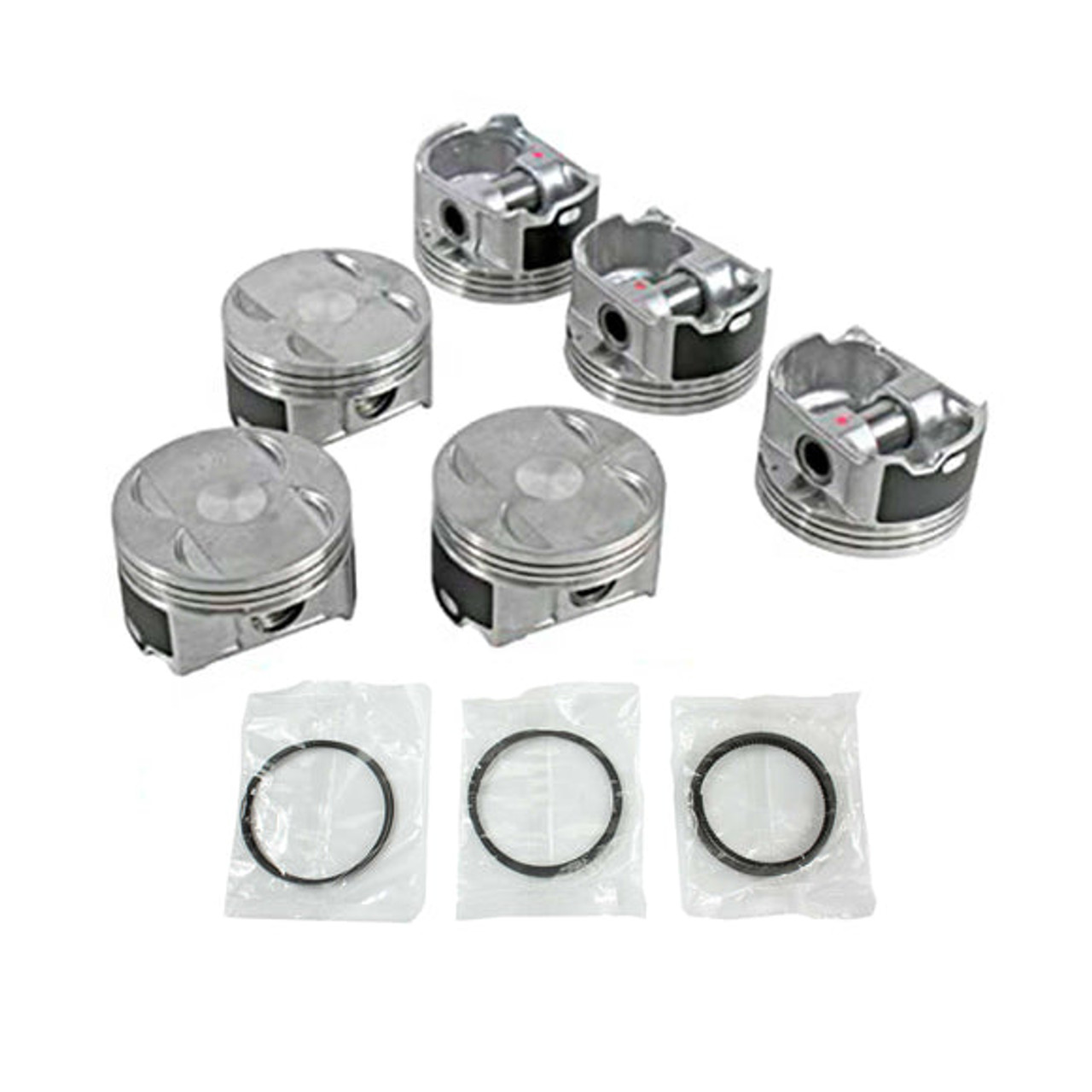Piston Set with Rings - 2008 Honda Odyssey 3.5L Engine Parts # PRK268ZE7
