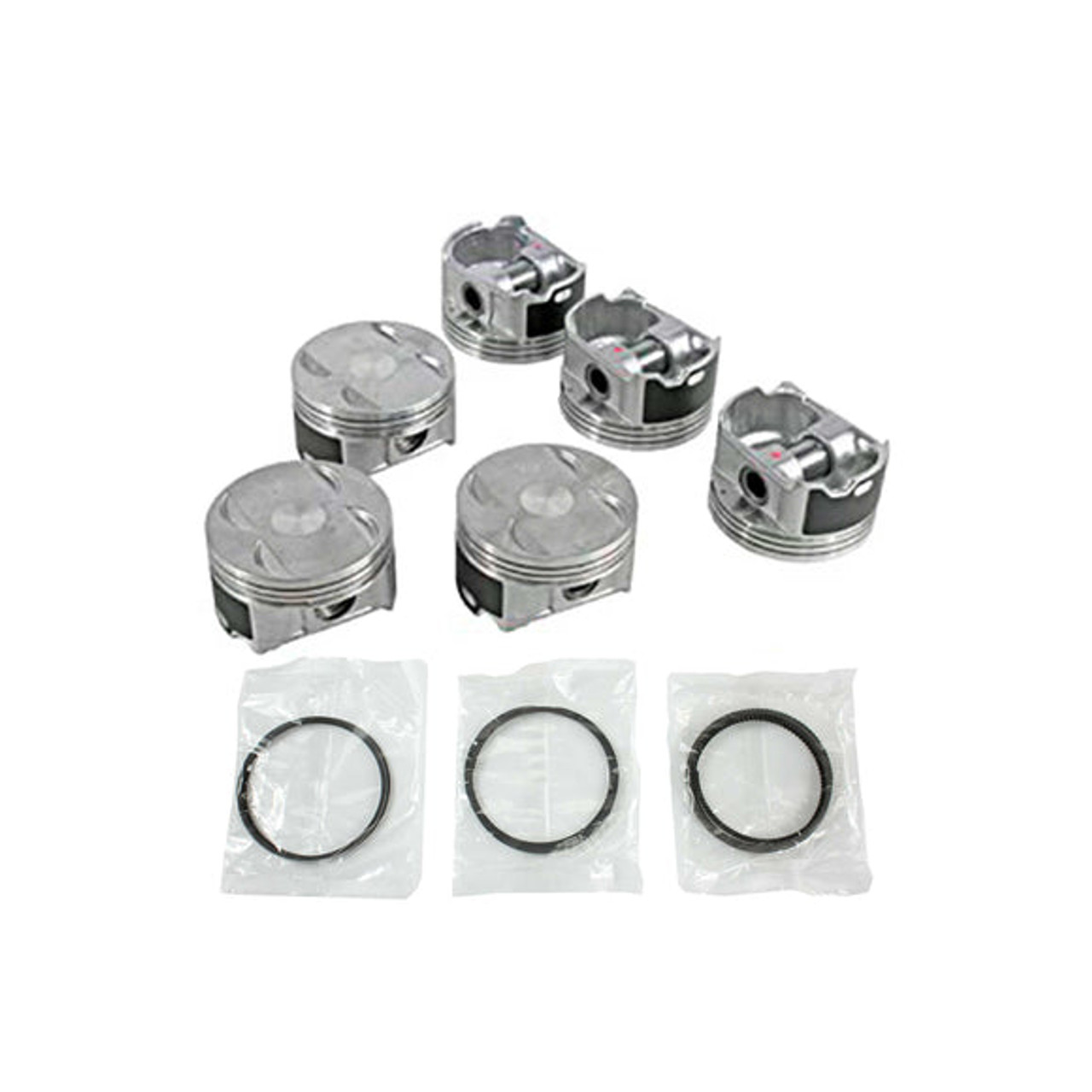 Piston Set with Rings - 2011 Honda Pilot 3.5L Engine Parts # PRK268AZE13