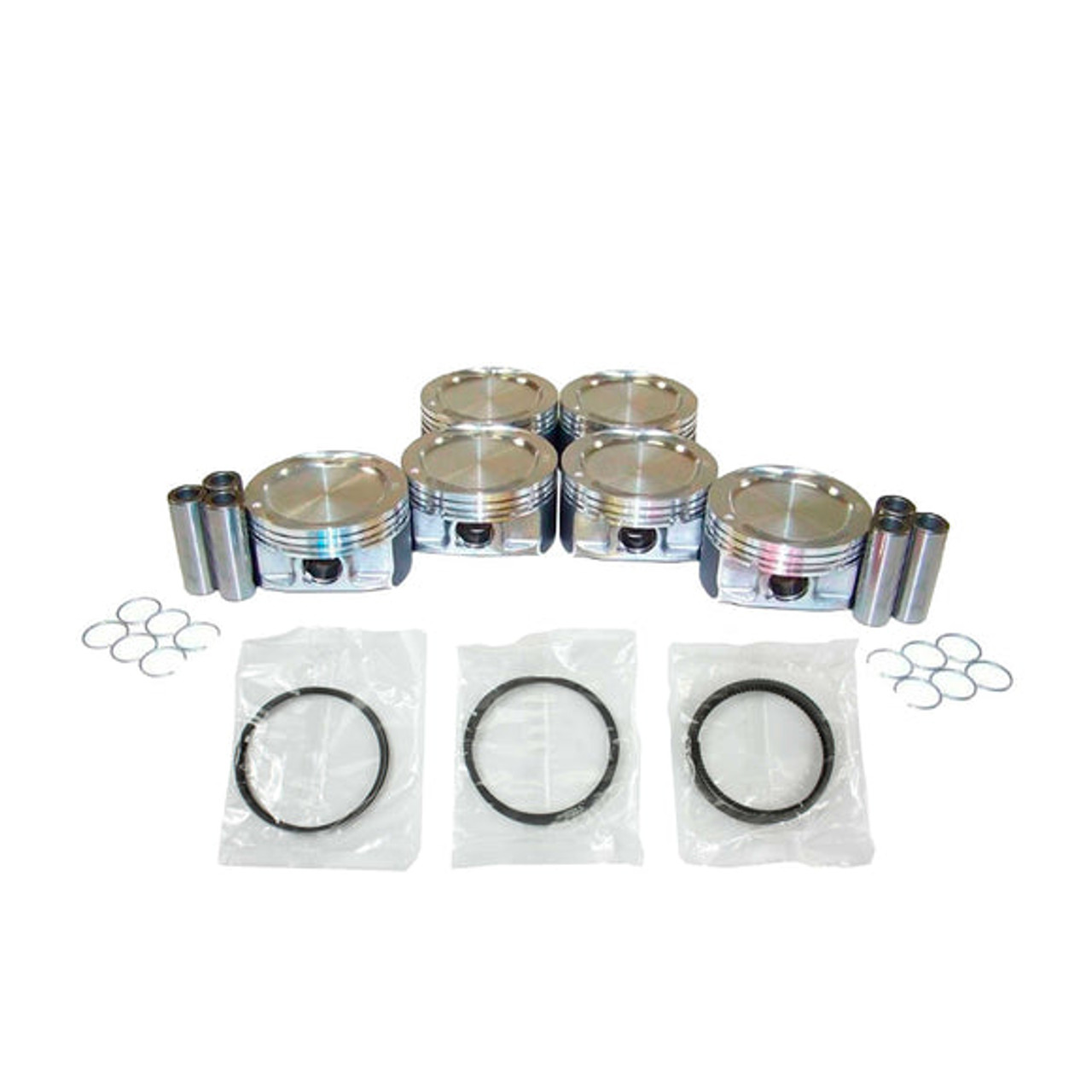 Piston Set with Rings - 2011 Buick Lucerne 3.9L Engine Parts # PRK3135ZE5