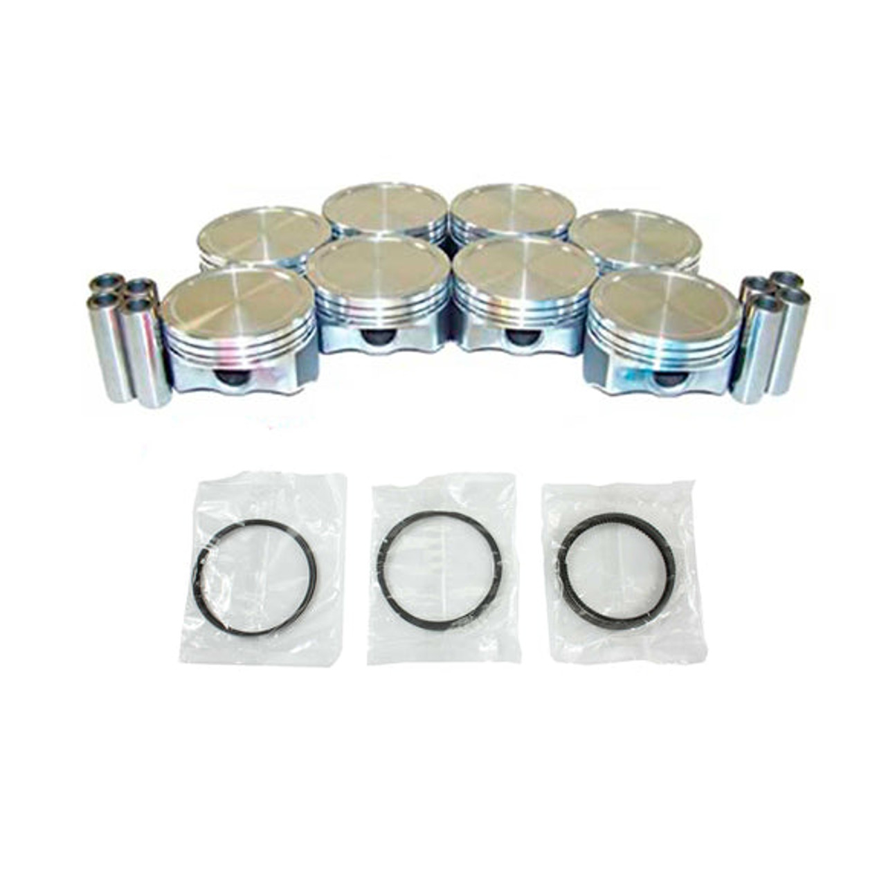 Piston Set with Rings - 1999 GMC Sierra 2500 6.0L Engine Parts # PRK3160ZE63
