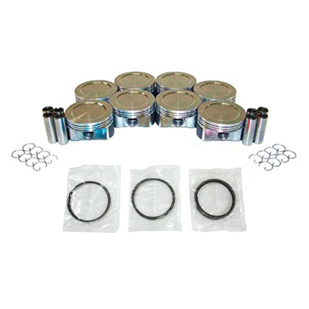 Piston Set with Rings - 2004 Hummer H2 6.0L Engine Parts # PRK3160AZE95