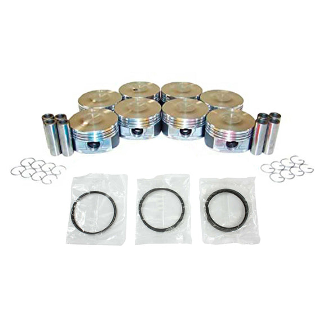 Piston Set with Rings - 2008 Buick Lucerne 4.6L Engine Parts # PRK3164ZE5