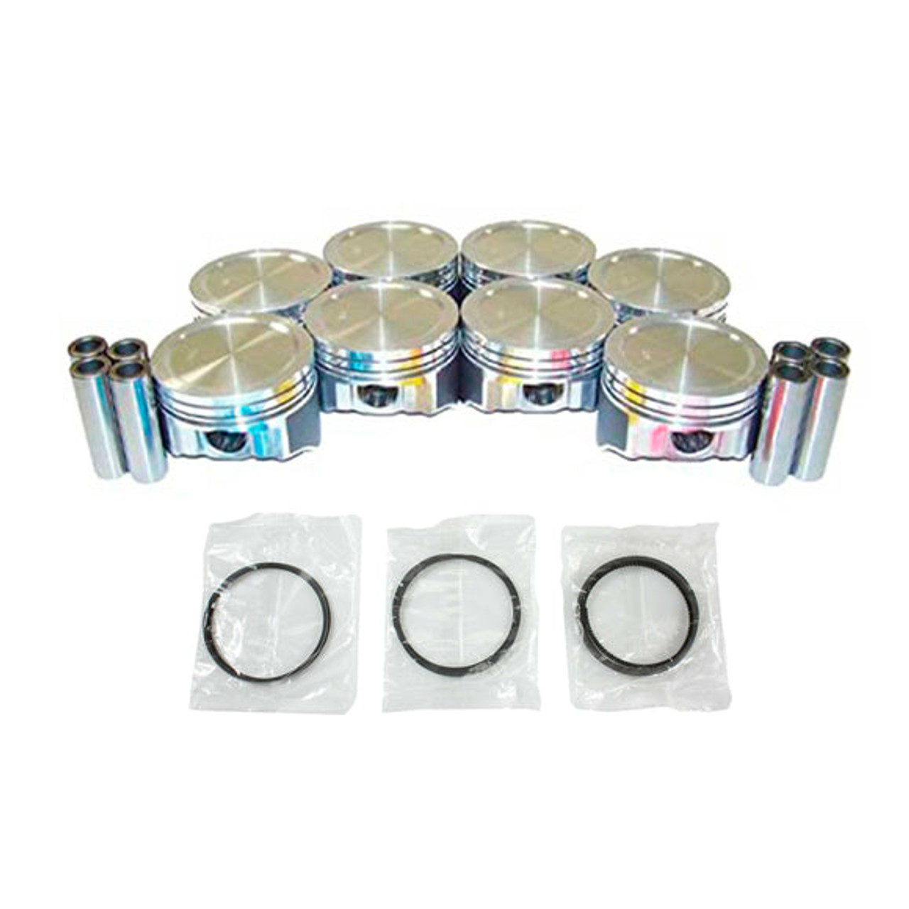 Piston Set with Rings - 1999 GMC Sierra 2500 5.3L Engine Parts # PRK3166ZE93