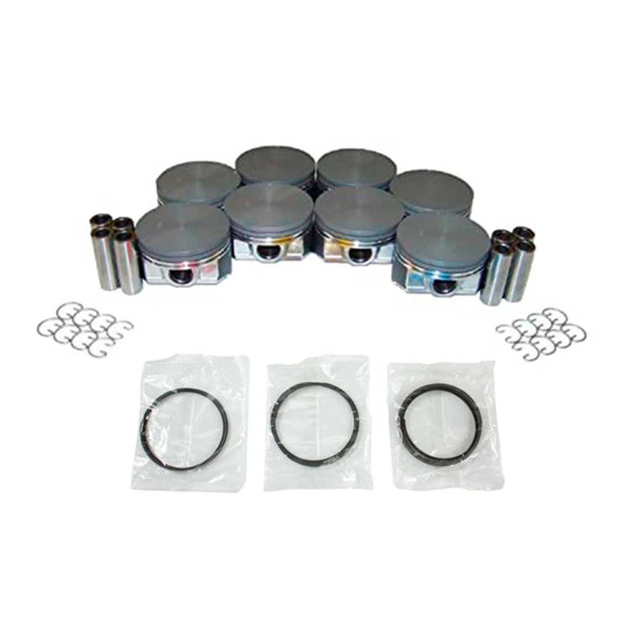 Piston Set with Rings - 2009 Hummer H3T 5.3L Engine Parts # PRK3168ZE235