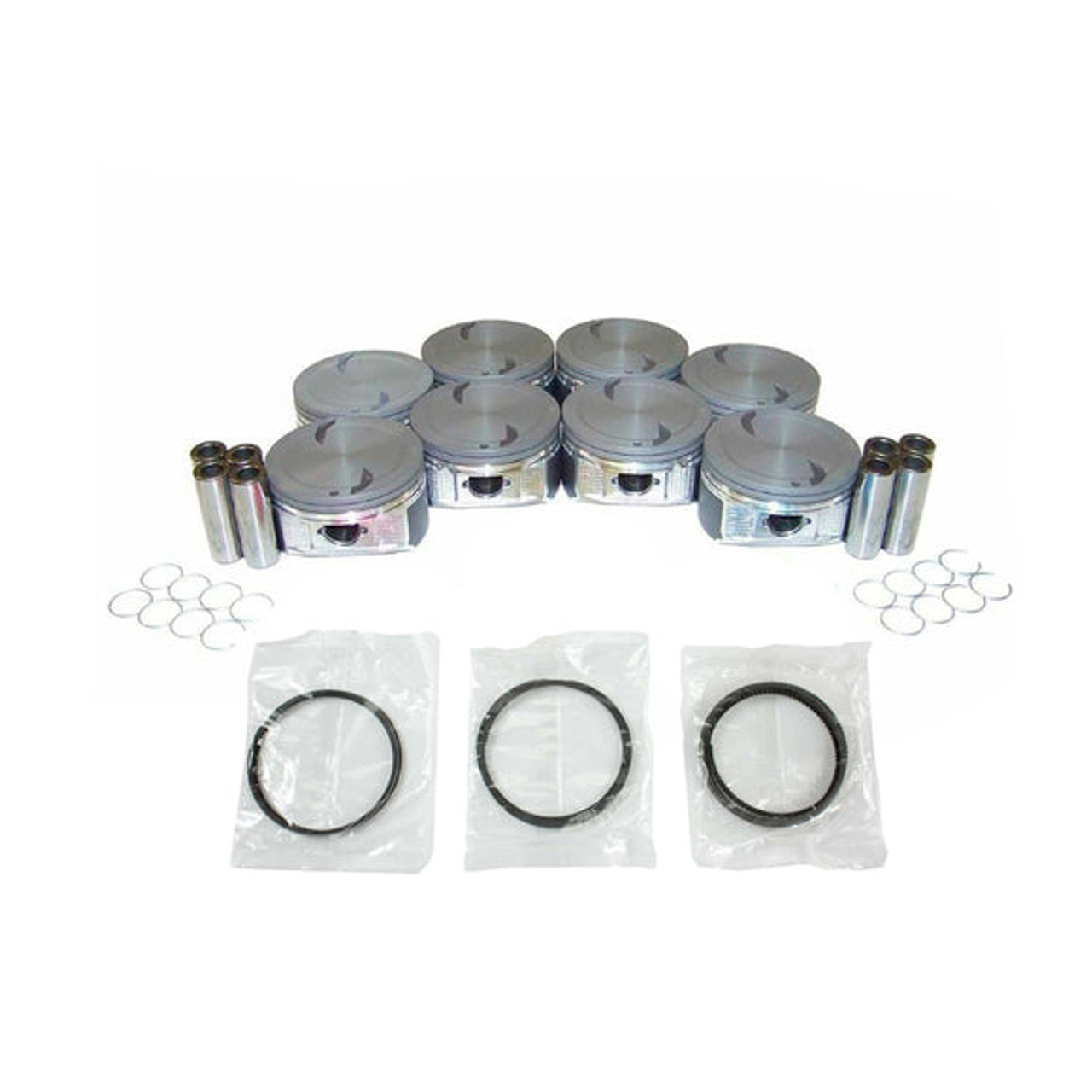 Piston Set with Rings - 2007 GMC Sierra 2500 HD 6.0L Engine Parts # PRK3169ZE221