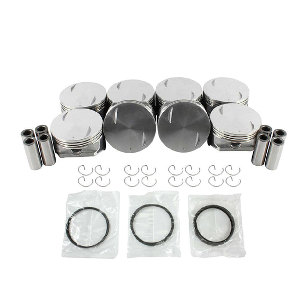 Piston Set with Rings - 2004 Chevrolet Silverado 3500 8.1L Engine Parts # PRK3181ZE41 Piston Set with Rings - 2004 Chevrolet Silverado 3500 8.1L Engine Parts # PRK3181ZE41