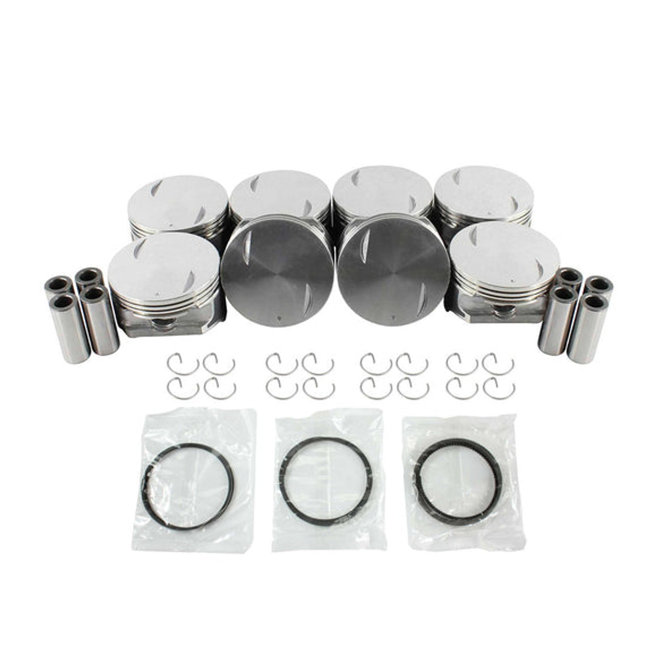Piston Set with Rings - 2002 GMC C3500HD 8.1L Engine Parts # PRK3181ZE61