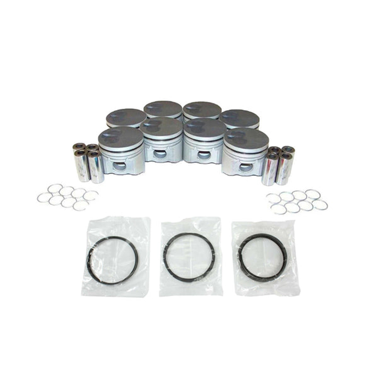 Piston Set with Rings - 1995 GMC Yukon 6.5L Engine Parts # PRK3195ZE495