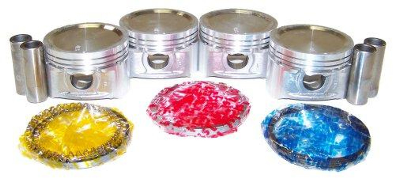Piston Set with Rings - 2002 Kia Rio 1.5L Engine Parts # PRK407ZE3