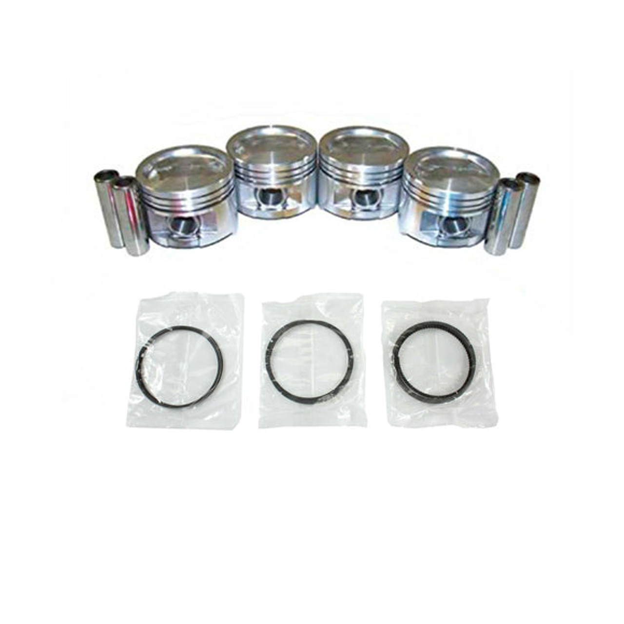 Piston Set with Rings - 1993 Ford Escort 1.9L Engine Parts # PRK4125ZE3