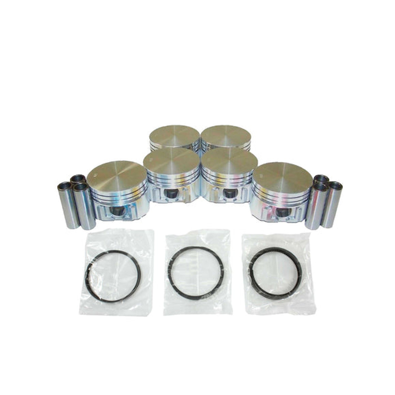 Piston Set with Rings - 1994 Ford Ranger 3.0L Engine Parts # PRK4137ZE23