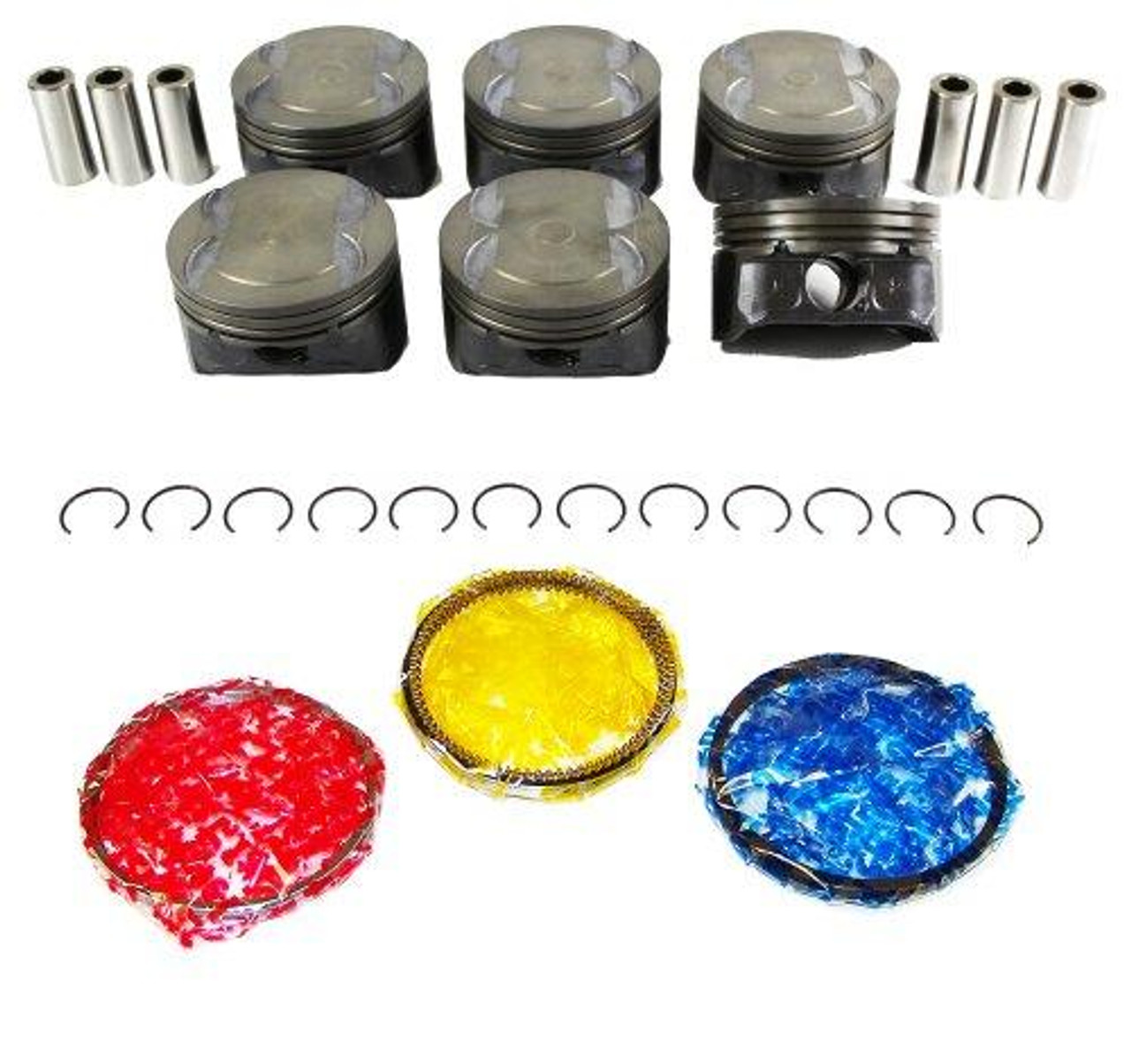 Piston Set with Rings - 2010 Ford Fusion 3.5L Engine Parts # PRK4198ZE17