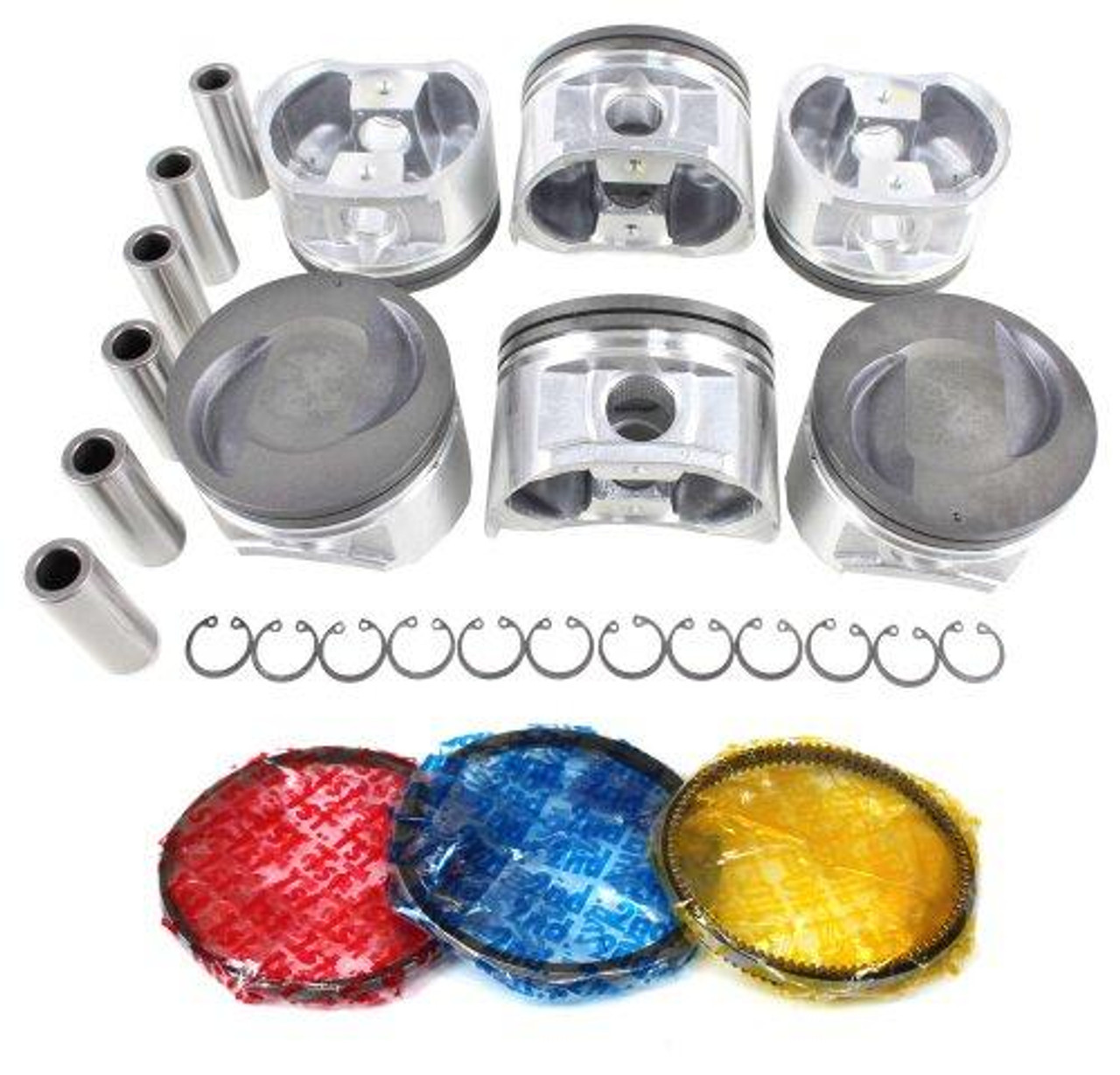 Piston Set with Rings - 2001 Nissan Quest 3.3L Engine Parts # PRK634ZE43