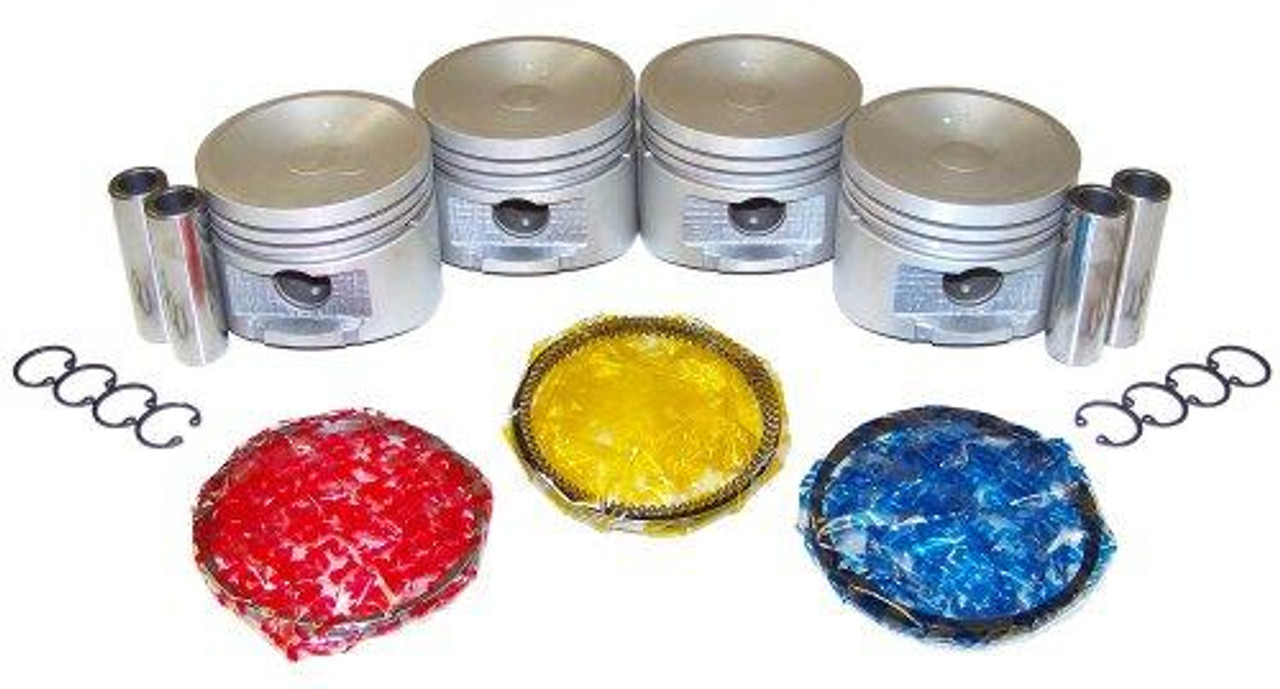 Piston Set with Rings - 1991 Nissan Sentra 1.6L Engine Parts # PRK640ZE7
