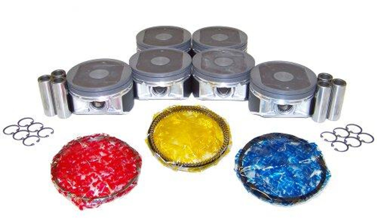 Piston Set with Rings - 2006 Nissan Frontier 4.0L Engine Parts # PRK648ZE3