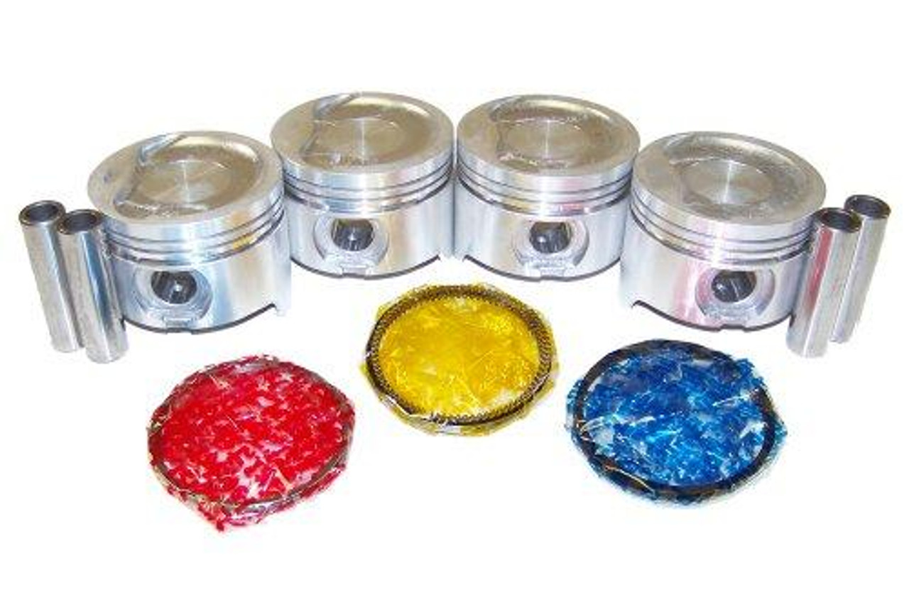 Piston Set with Rings - 1988 Toyota Tercel 1.5L Engine Parts # PRK918ZE4