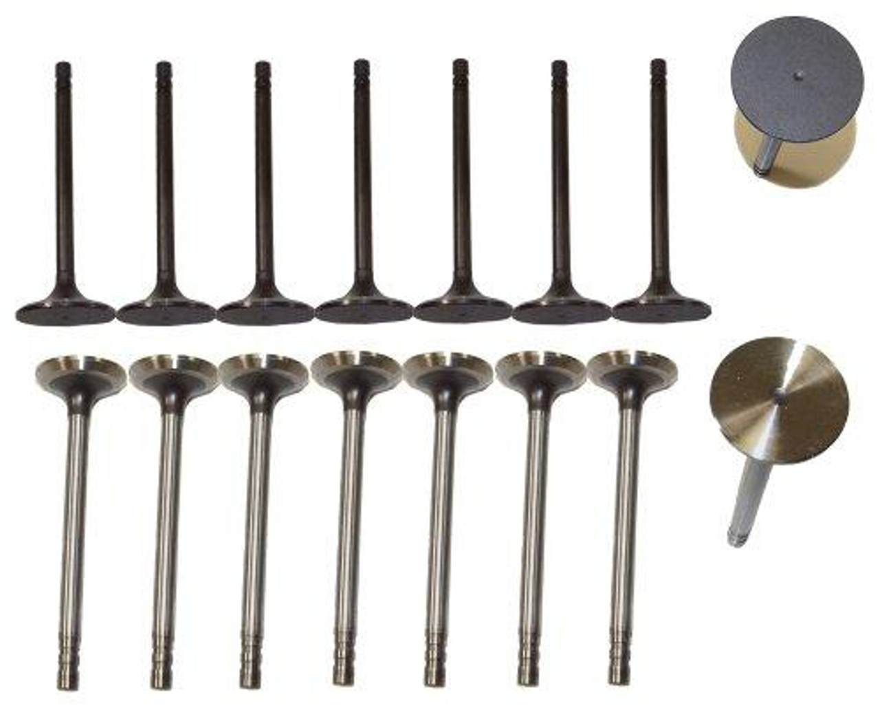 Exhaust and Intake Valve Kit - 1999 GMC C3500 6.5L Engine Parts # VK163195ZE193