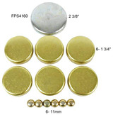 Brass Freeze Plug Set - 1998 Ford F-250 5.4L Engine Parts # FPS4160ZE128