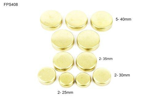 Brass Freeze Plug Set - 1991 Mazda MX-6 2.2L Engine Parts # FPS408ZE42