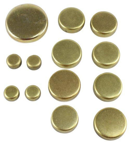 Brass Freeze Plug Set - 2002 Ford Escort 2.0L Engine Parts # FPS420ZE6