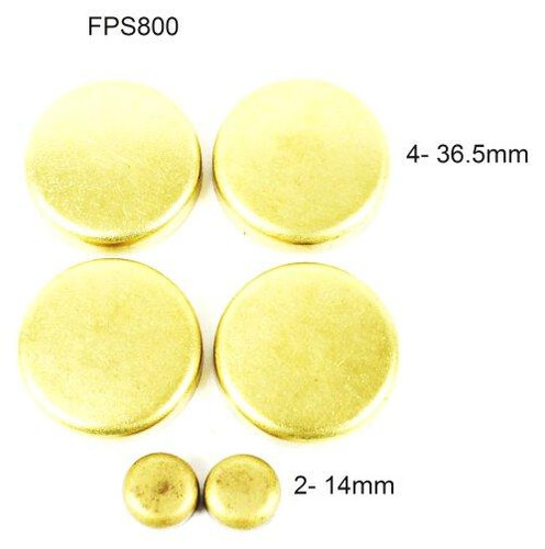 Brass Freeze Plug Set - 2002 Volkswagen Jetta 1.8L Engine Parts # FPS800ZE83