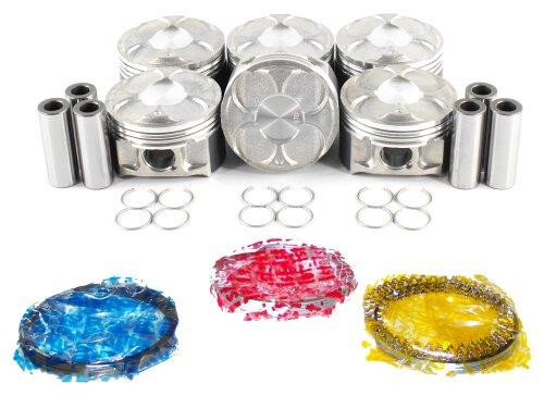 Piston Set with Rings - 2007 Cadillac CTS 2.8L Engine Parts # PRK3139ZE5
