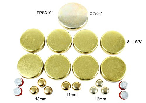 Brass Freeze Plug Set - 1989 Chevrolet V1500 Suburban 5.7L Engine Parts # FPS3101ZE407