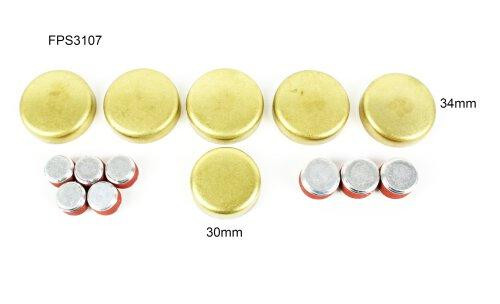 Brass Freeze Plug Set - 1993 Pontiac Firebird 3.4L Engine Parts # FPS3107ZE4