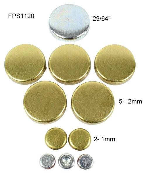 Brass Freeze Plug Set - 1985 Chevrolet C20 Suburban 7.4L Engine Parts # FPS3194ZE2 Brass Freeze Plug Set - 1985 Chevrolet C20 Suburban 7.4L Engine Parts # FPS3194ZE2