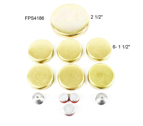 Brass Freeze Plug Set - 1991 Ford E-350 Econoline Club Wagon 7.5L Engine Parts # FPS4186ZE14