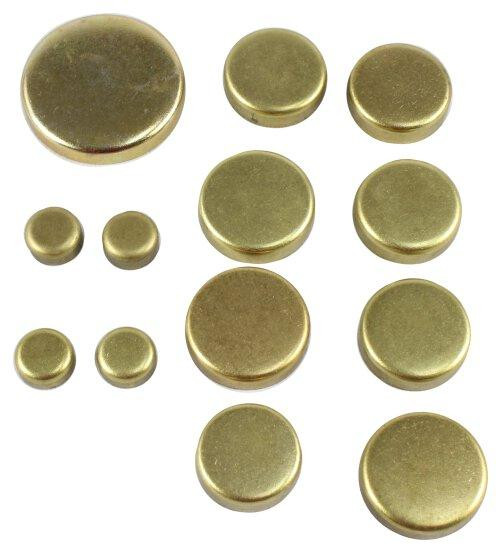 Brass Freeze Plug Set - 1999 Ford Escort 2.0L Engine Parts # FPS420ZE3