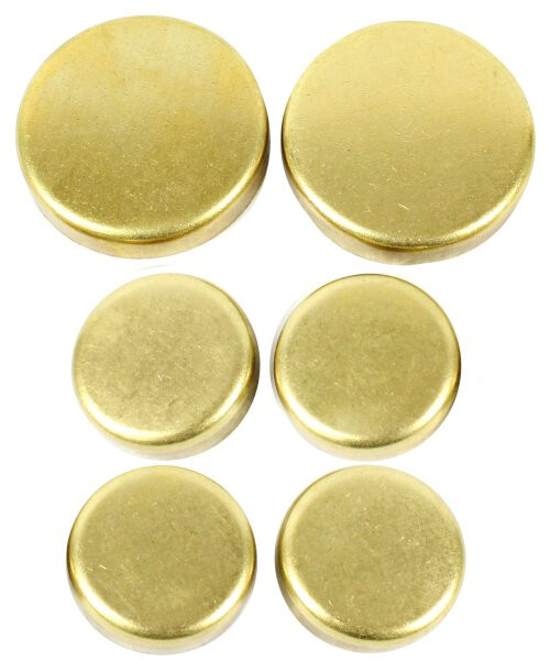 Brass Freeze Plug Set - 1988 Toyota Van 2.2L Engine Parts # FPS937ZE4